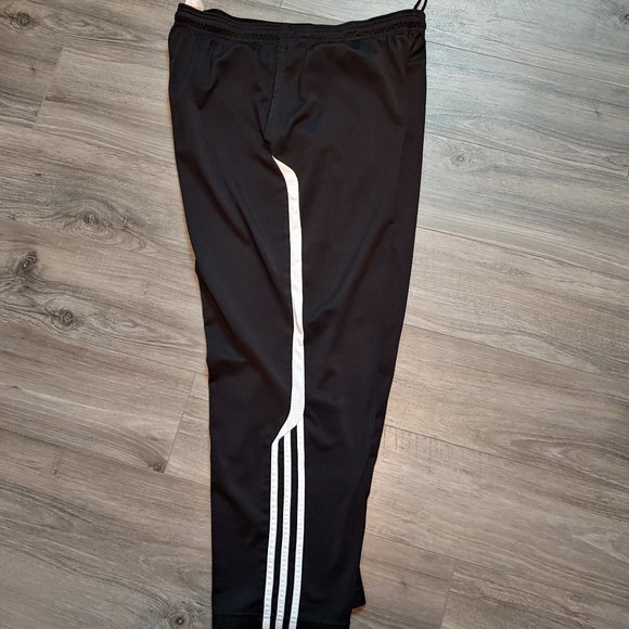 Excellent Used Condition Men's Adidas 3 Stripe Athletic Pant Black Size Medium - Picture 4 of 15
